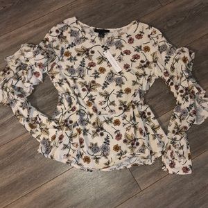 Sanctuary Tilly flounce sleeve blouse